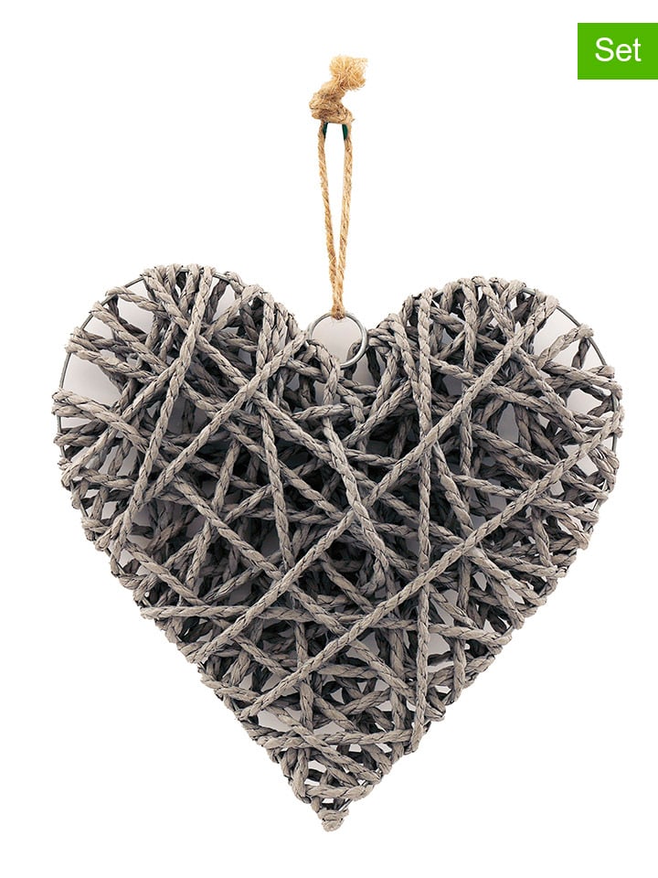 SiL Interiors 2er-Set: Dekohänger in Hellgrau/ Creme - (L)25 cm günstig kaufen onesize