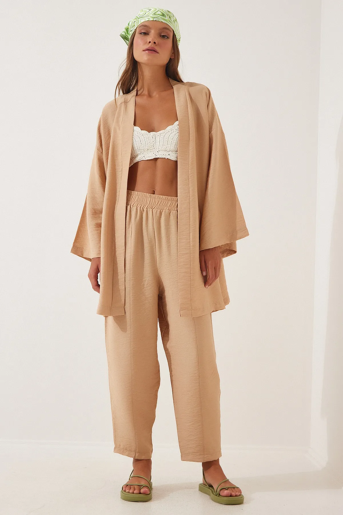 Happiness İstanbul  Zweiteiler - Beige - Oversized