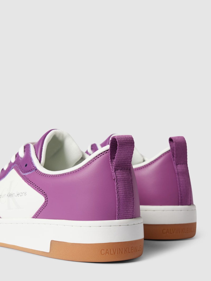 Sneaker mit Label-Print Modell 'BASKET' in lila