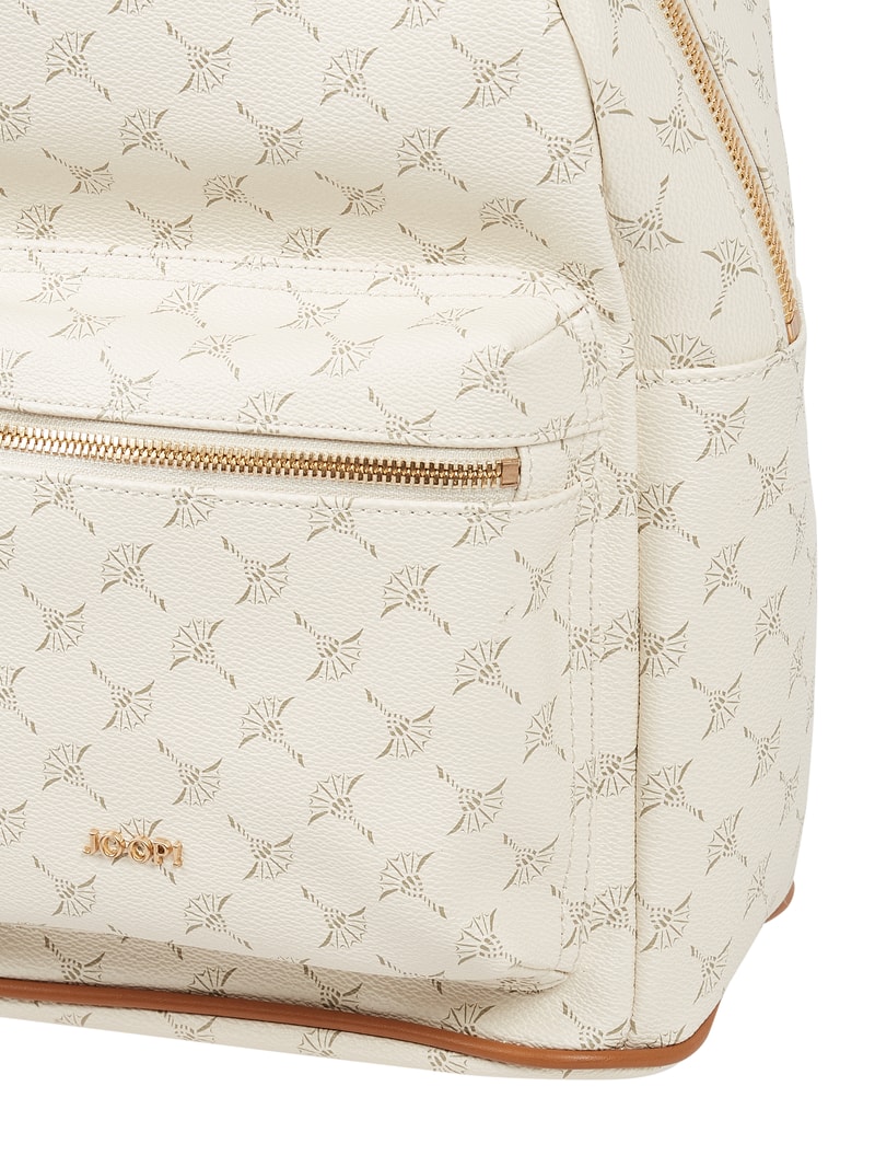 Rucksack mit Logo-Muster Modell 'Salome' in offwhite