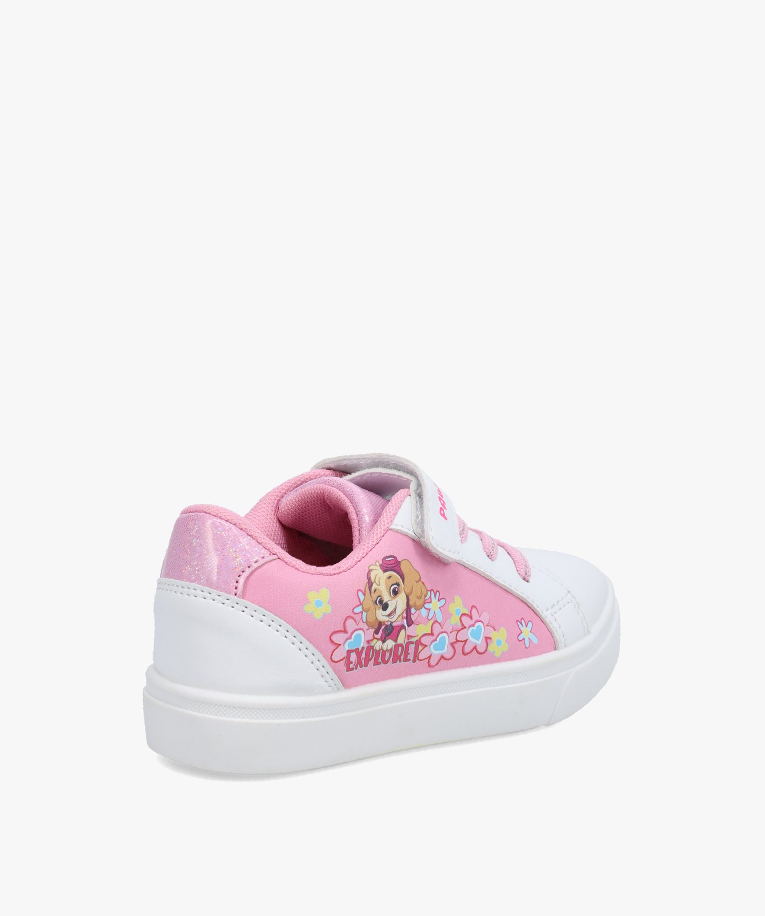 Baskets fille bicolores avec lacets pailletés - Pat’Patro... rose | GEMO