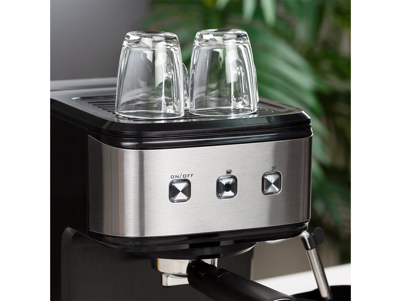 PRINCESS Siebträgermaschine, italienische Siebdruck Kaffee & Espresso-Maschine mit Milchaufschäumer