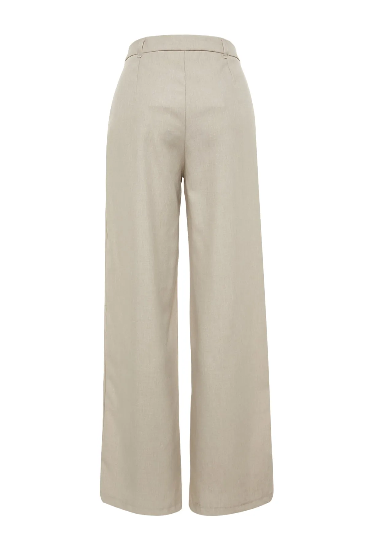 Trendyol Collection  Bundfaltenhose mit weitem Bein in Nerzfarbe - TWOAW22PL0475