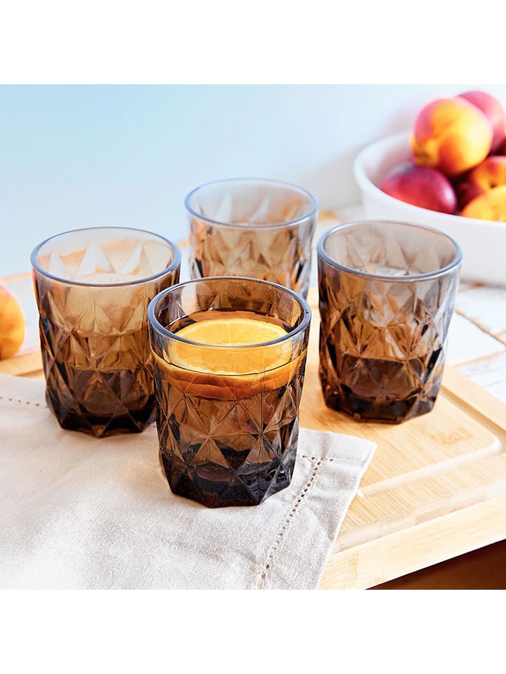 Homla 4er-Set: Gläser ''Lunna'' in Grau - 290 ml günstig kaufen onesize