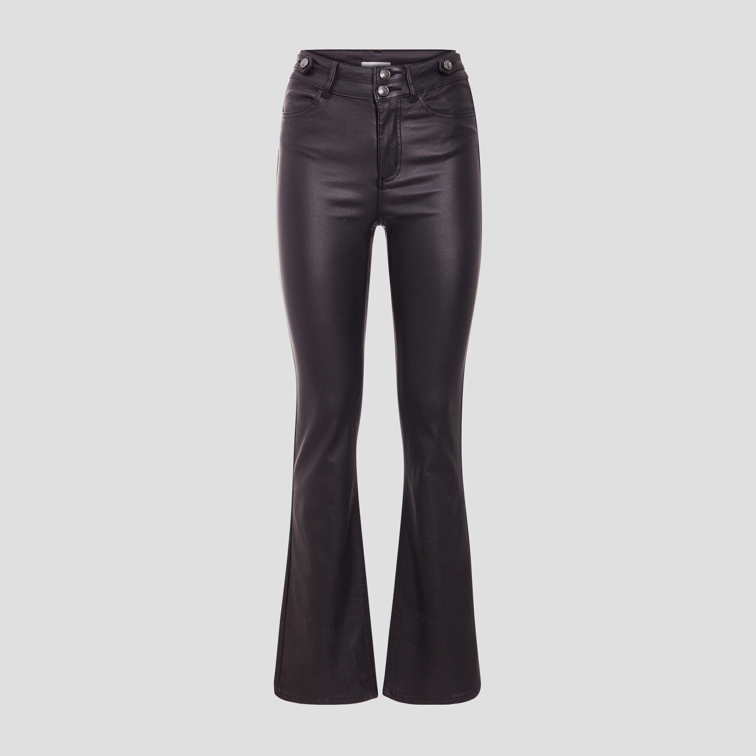 Jeans bootcut enduit denim noir enduit femme | Cache Cache