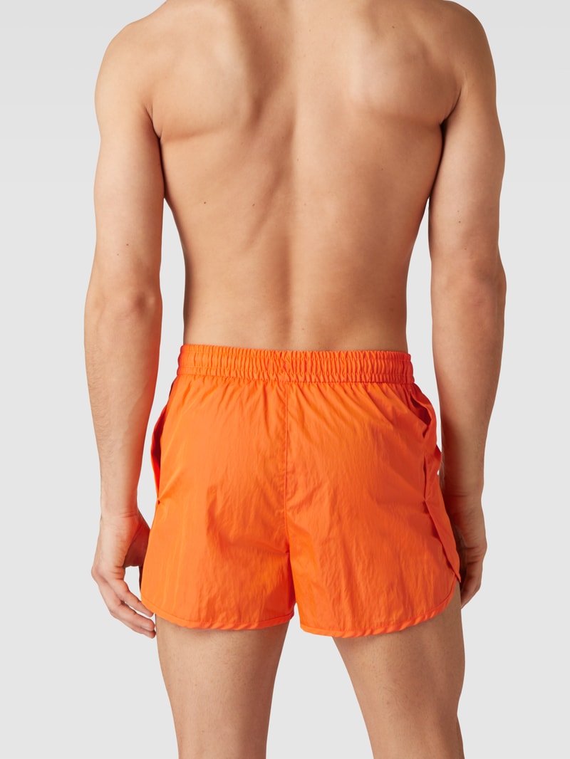 Badehose mit Label-Patch Modell 'SHORT RUNNER' in orange