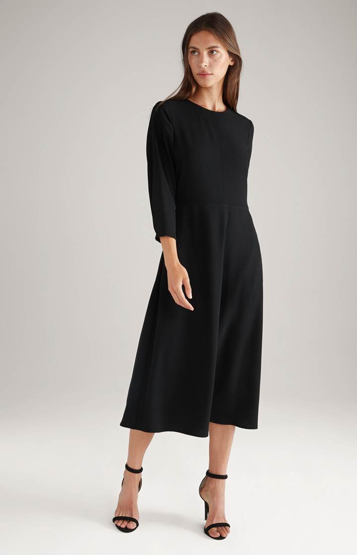 Twill-Kleid in Schwarz