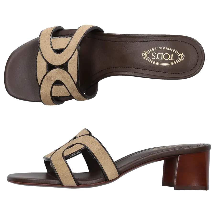 Tod's - Pantoletten KATE Veloursleder - braun