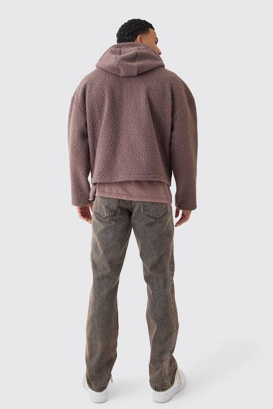 Kastiger Oversize Cargo-Hoodie mit Reißverschluss