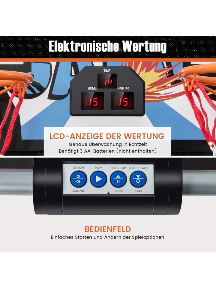 COSTWAY Basketball Automat inkl. 4 Bällen in Weiß günstig kaufen onesize