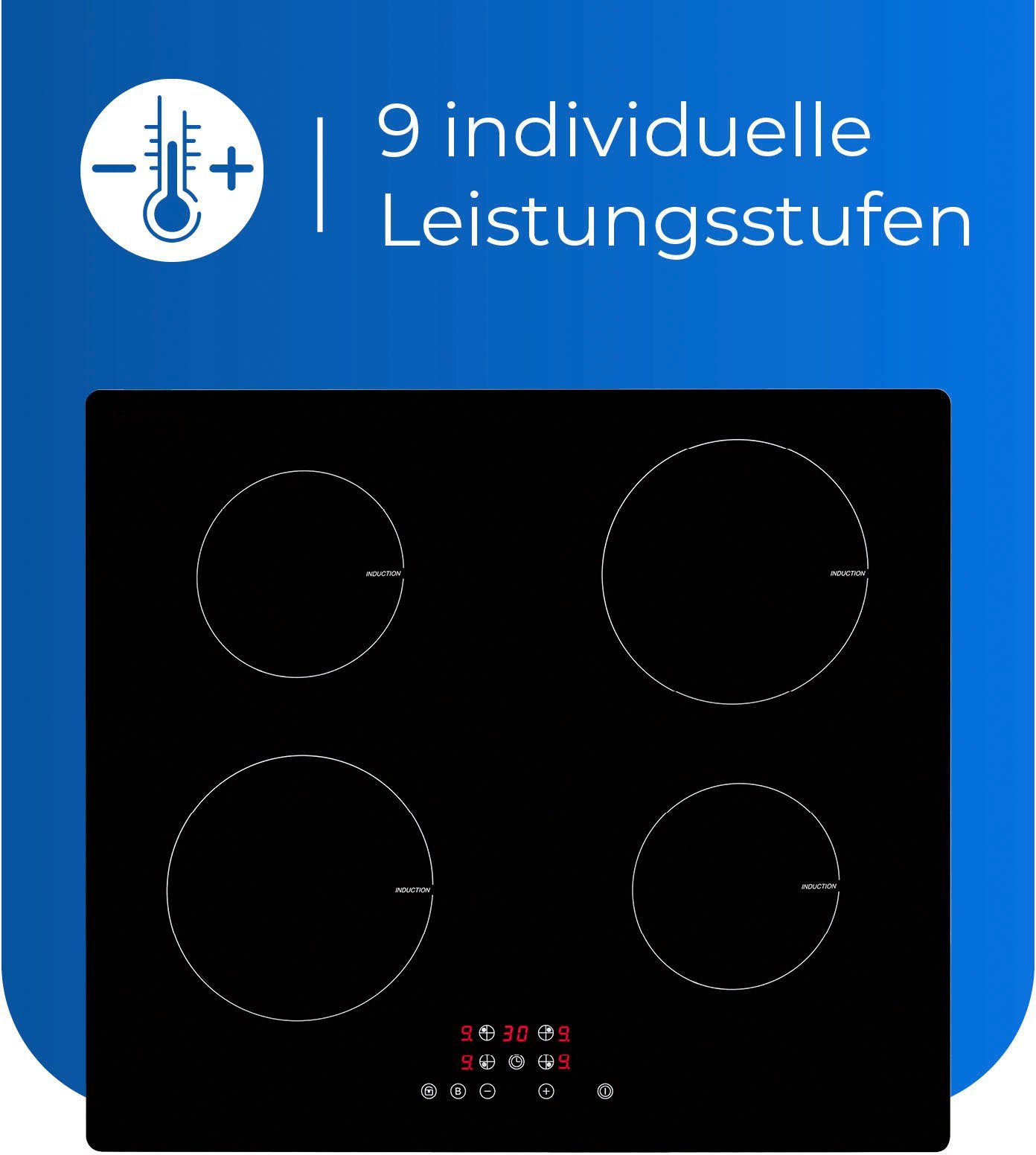 exquisit Induktions Herd-Set BAKOIN555601U, mit Teleskopauszug nachrüstbar