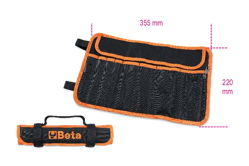 Beta 020020060 Polyester-Etui mit 7 Fächern und leerem Reißverschluss – 35,5 x 22 cm