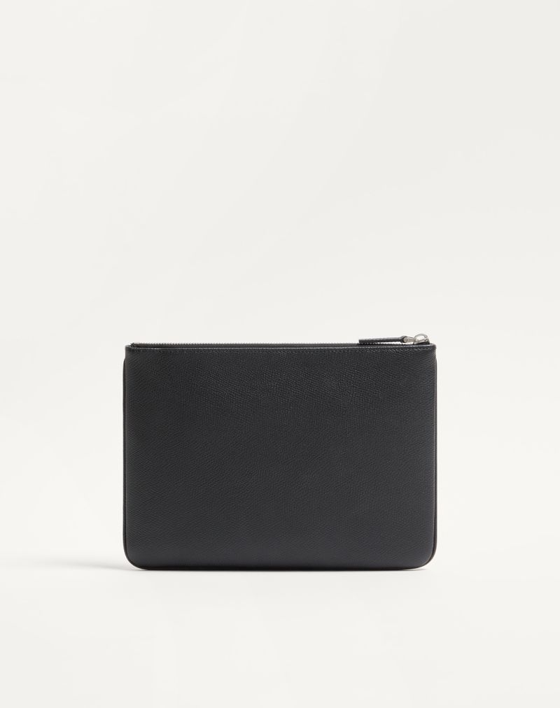 Bolsa exclusiva Valentino Garavani VLogo em couro de bezerro granulado