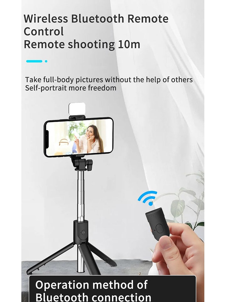 SmartCase Mini-Bluetooth-Selfie-Stange in Schwarz günstig kaufen onesize