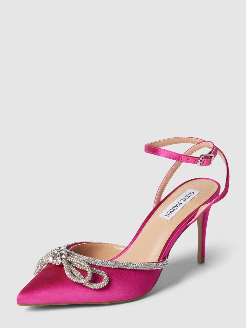 Sandaletten mit Schleifen-Detail Modell 'LEIA' in fuchsia