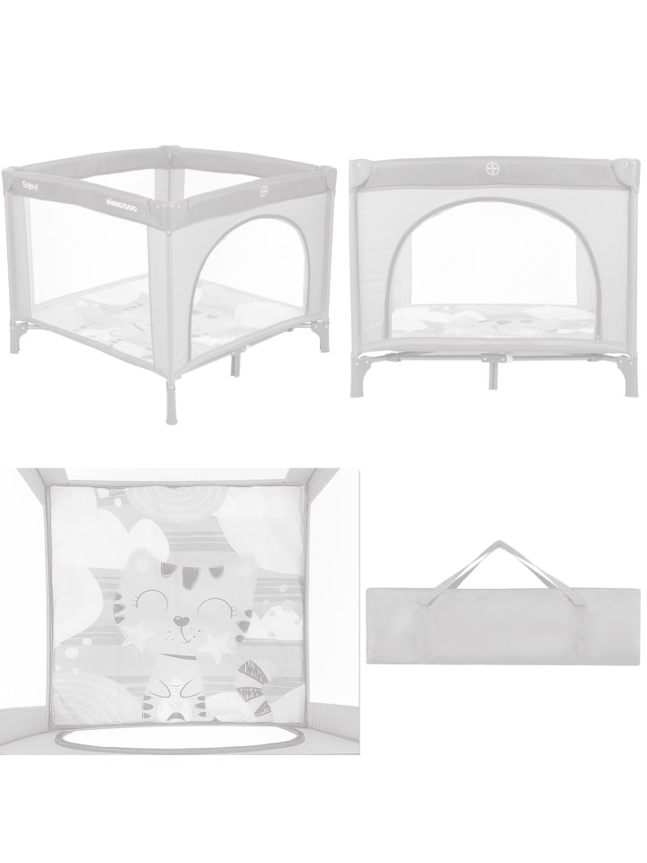 Kikkaboo Laufstall Enjoy, Reisebett in grau günstig kaufen onesize