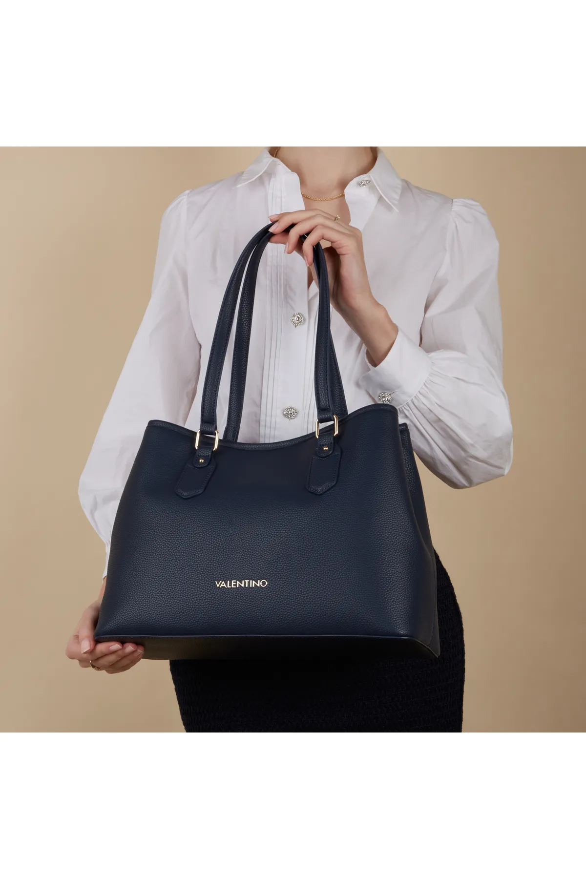 1'ASLAN  Valentino Bags Brixton Damen Schultertasche Blau Vbs7lx01blu