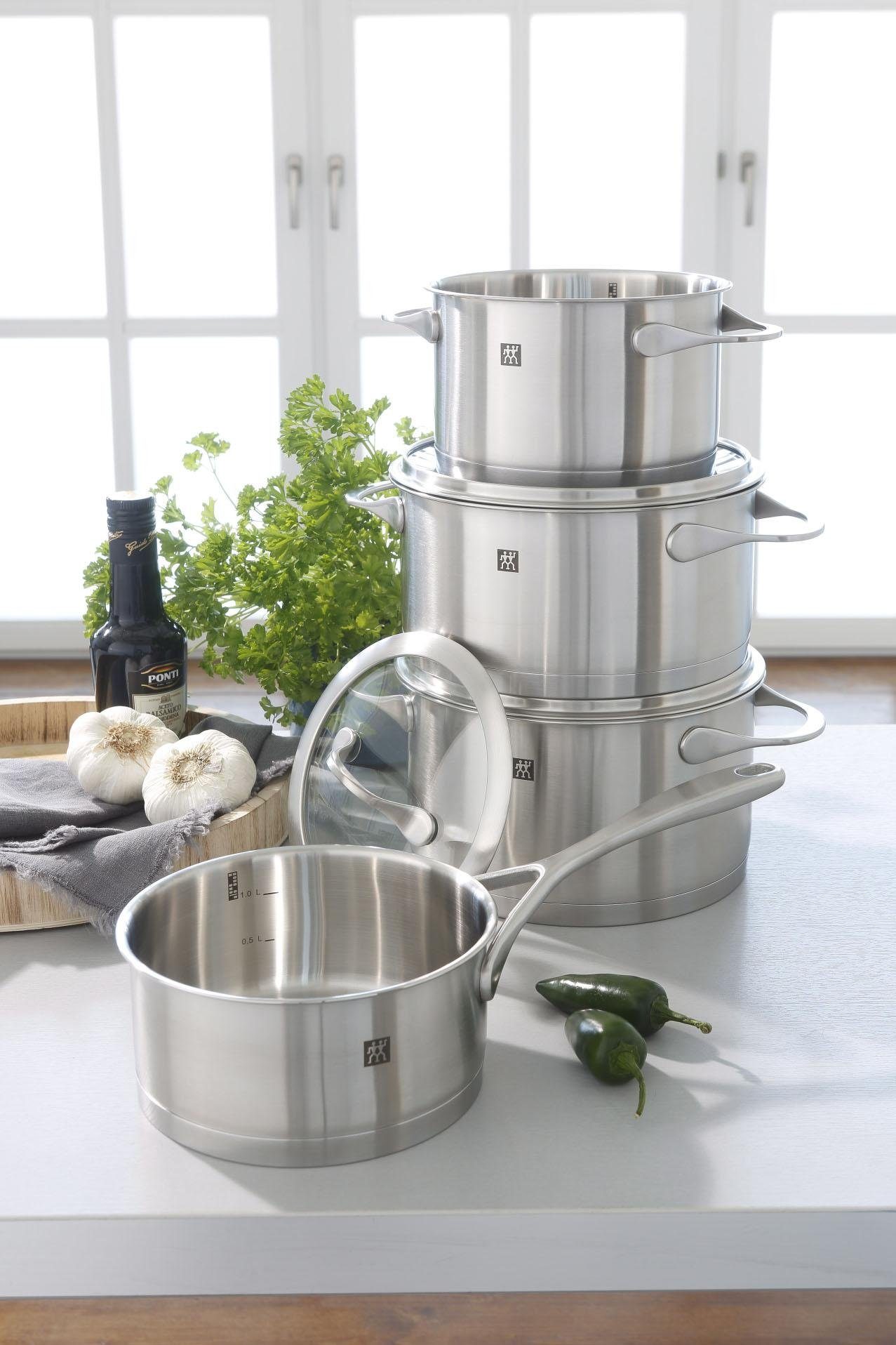 Zwilling Topf-Set Essence, Edelstahl 18/10 (Set, 7-tlg), Induktion