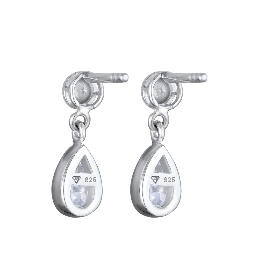 Elli Elli Boucles d'Oreilles Femmes Pendentif d'oreilles Goutte élégante avec zircon e Boucles d'oreilles