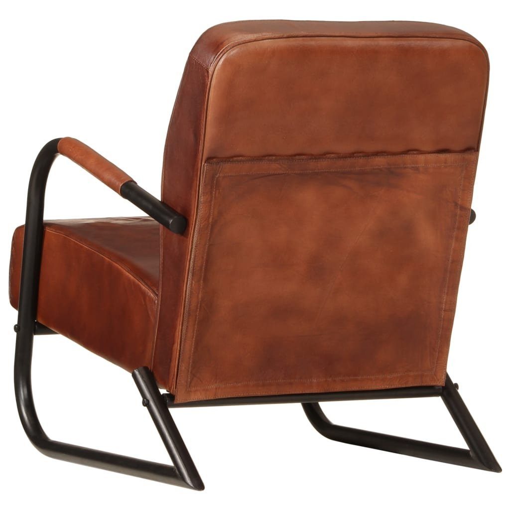 vidaXL Sessel Sessel Braun Echtleder (1-St)