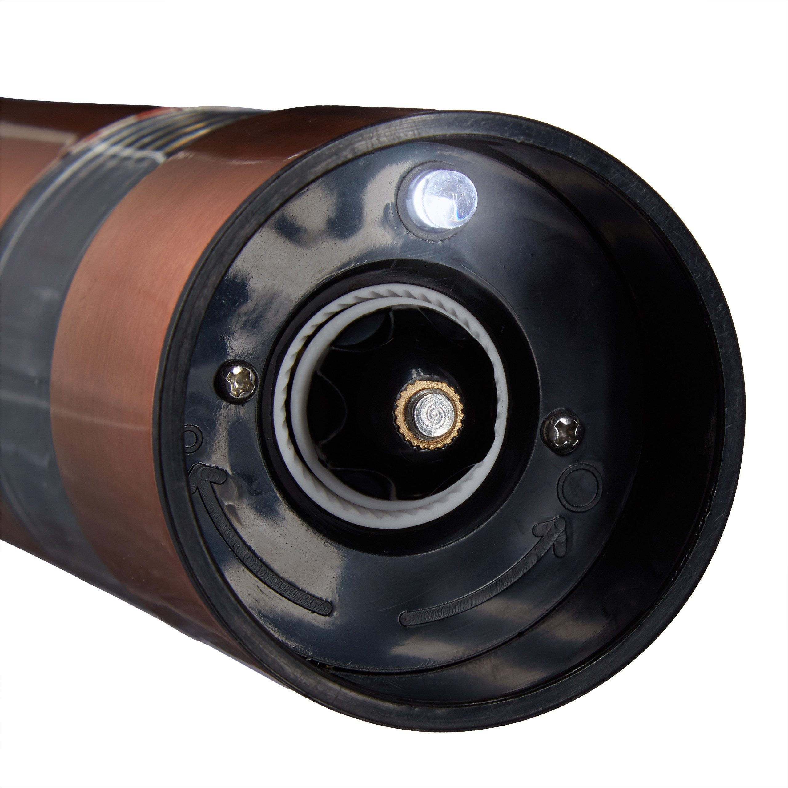 relaxdays Pfeffermühle 2 x Elektrische Pfeffermühle bronze