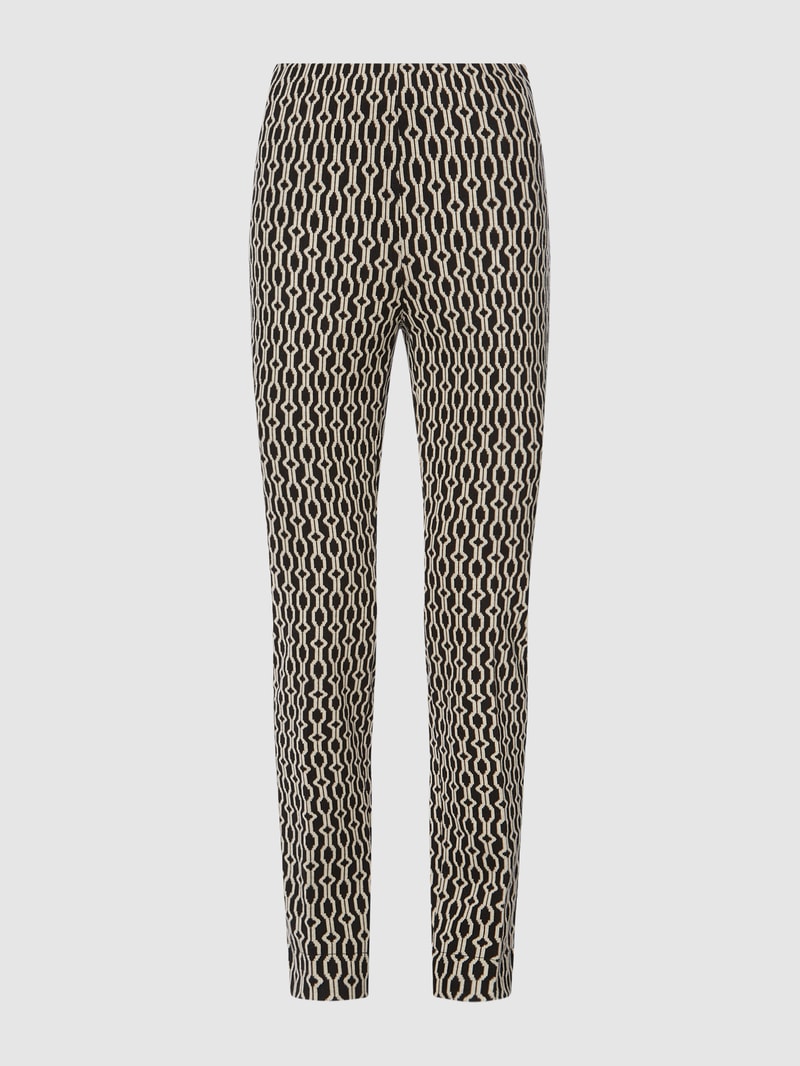 Schlupfhose mit Allover-Muster Modell 'Zene' in schwarz