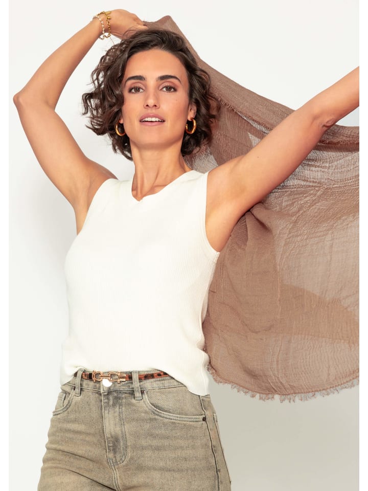 SASSYCLASSY Musselin Schals in Braun günstig kaufen onesize