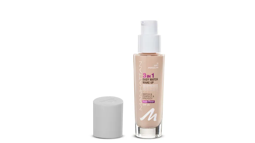 MANHATTAN COSMETICS 3in1 Easy Match Make Up 30 - Soft Porcelain