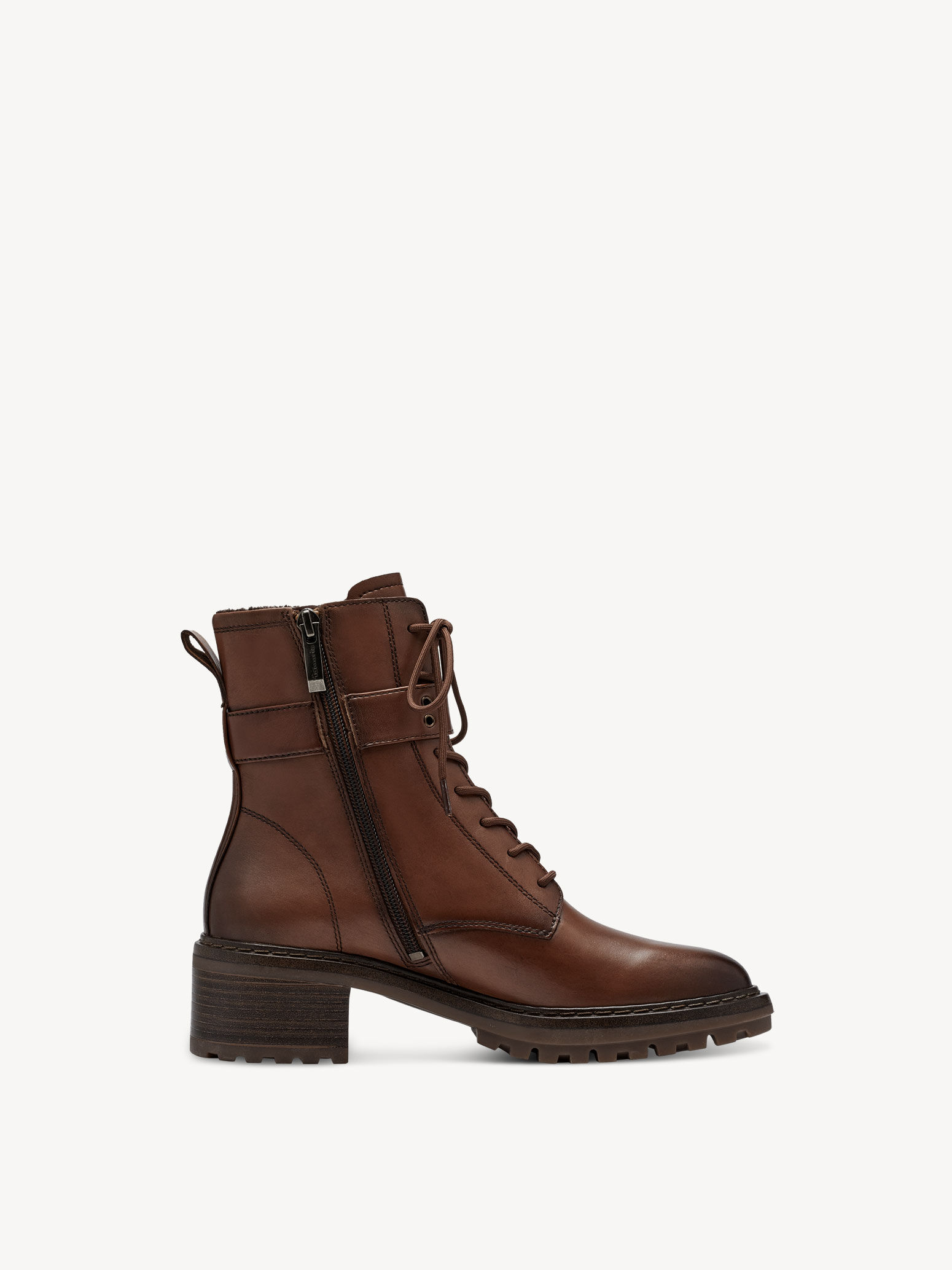 Bottine en cuir - marron