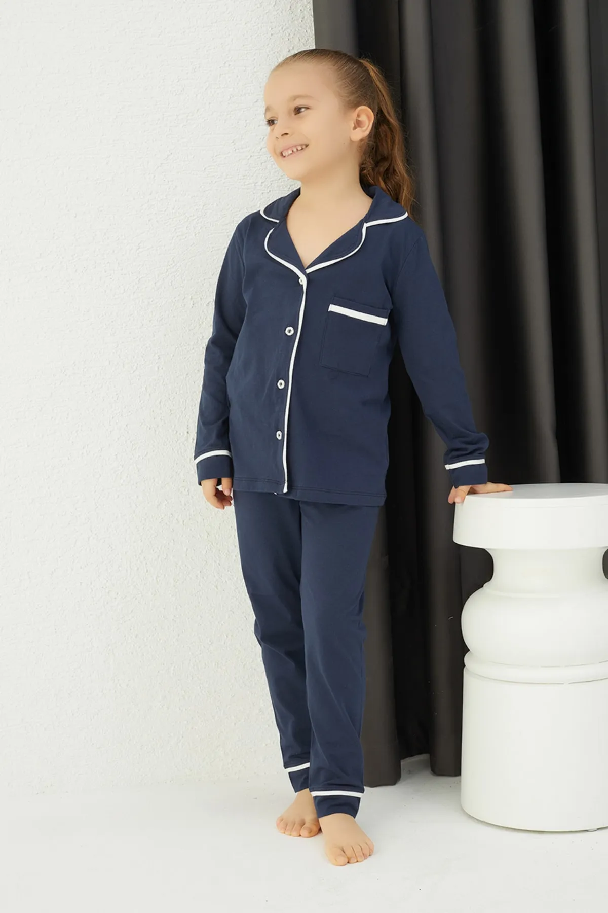 ELİTOL  Pyjama-Set aus Baumwolle mit Knöpfen