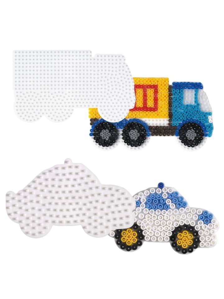 Hama 2tlg. Set: Stiftplatten-Set Fahrzeuge für Midi-Bügelperlen in weiß günstig kaufen onesize