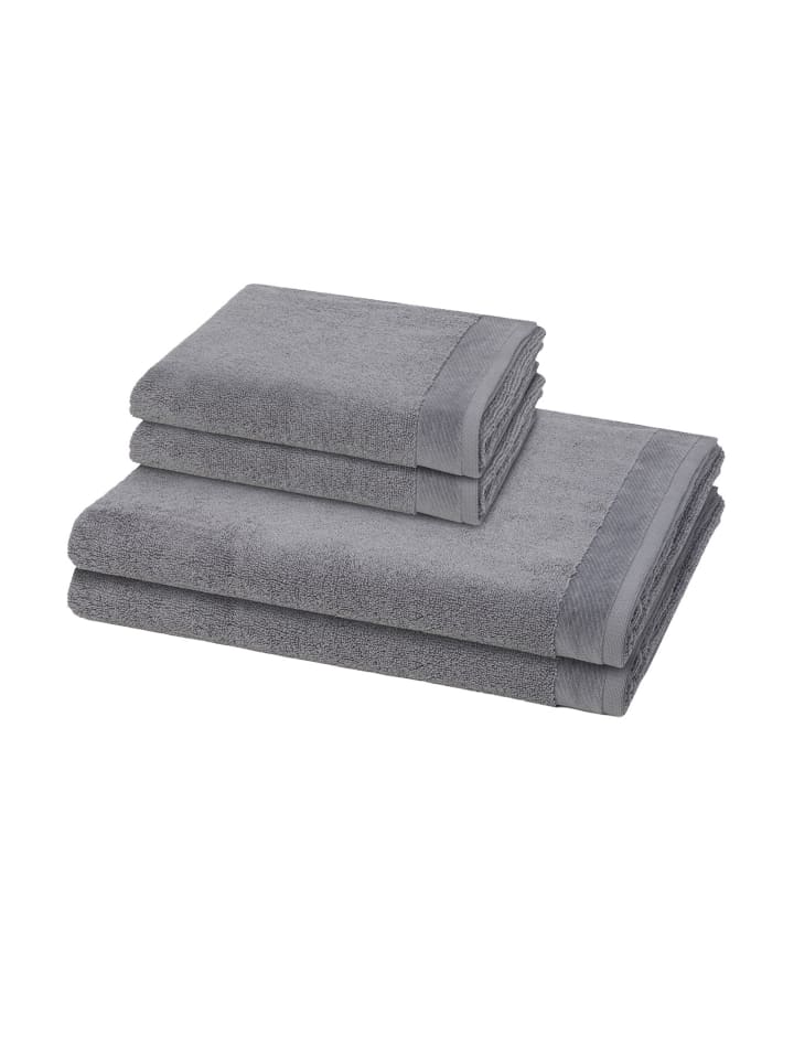 Möve 2 X Handtuch 2 X Duschtuch im Set Premium in Stone günstig kaufen 4