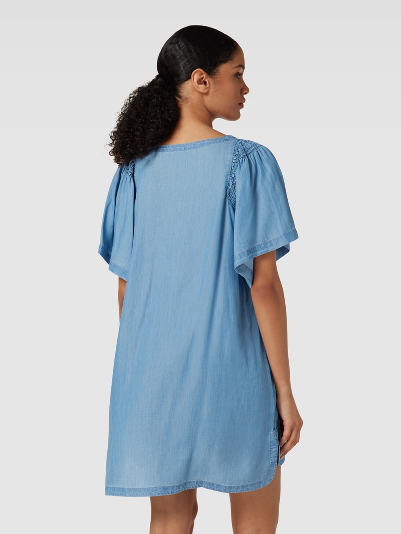 Tunikakleid aus Lyocell im Denim-Look in rauchblau