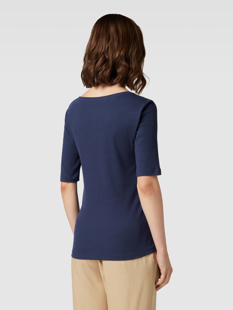 T-Shirt mit Rundhalsausschnitt Modell 'Mila' in dunkelblau