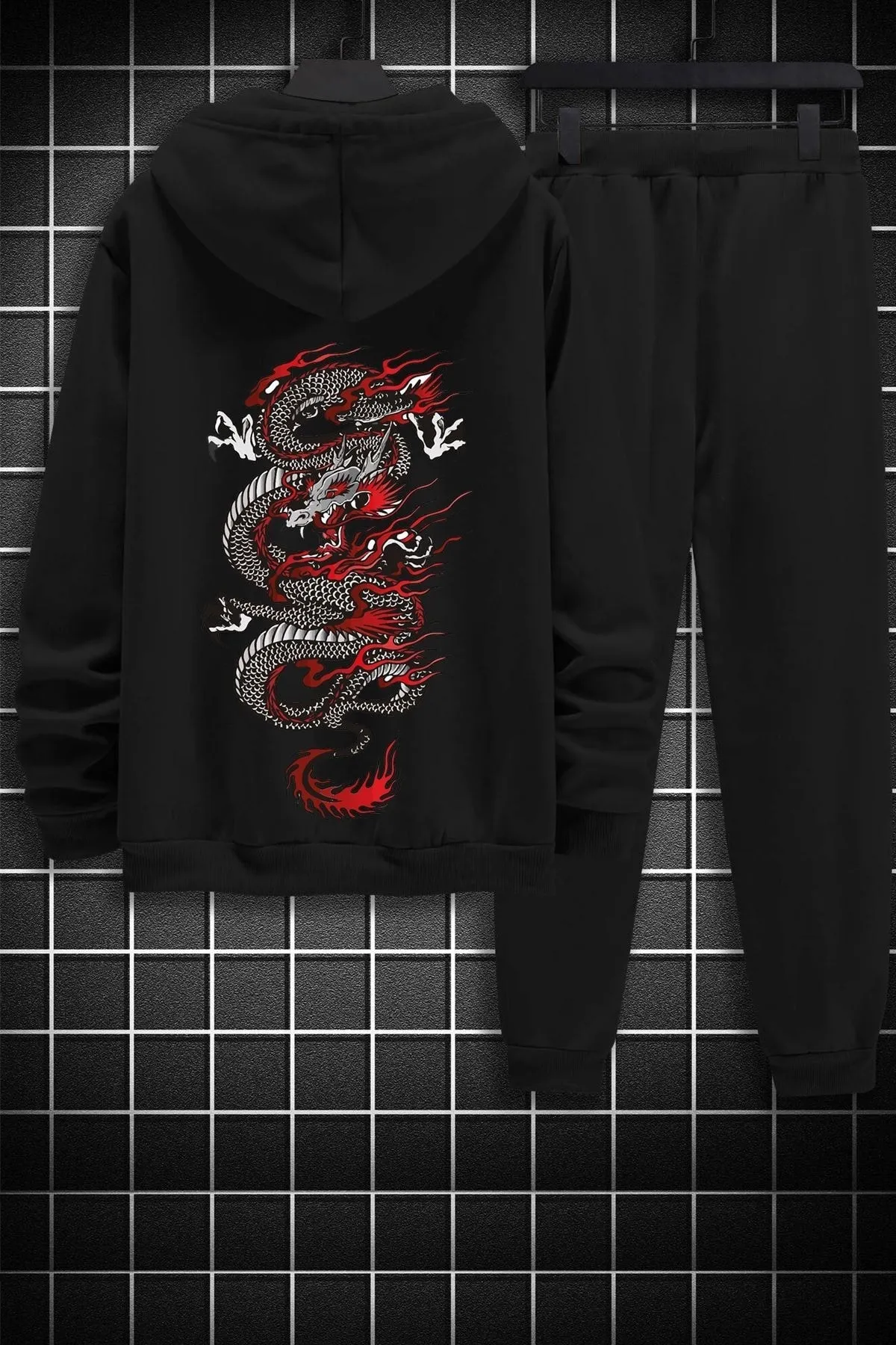 uyguntarz  Bedrucktes Unisex-Trainingsanzug-Set „Chinesebox“.