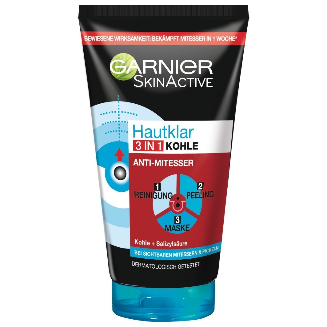 Hautklar 3-in-1 Anti-Mitesser Reinigung. Peeling und Maske