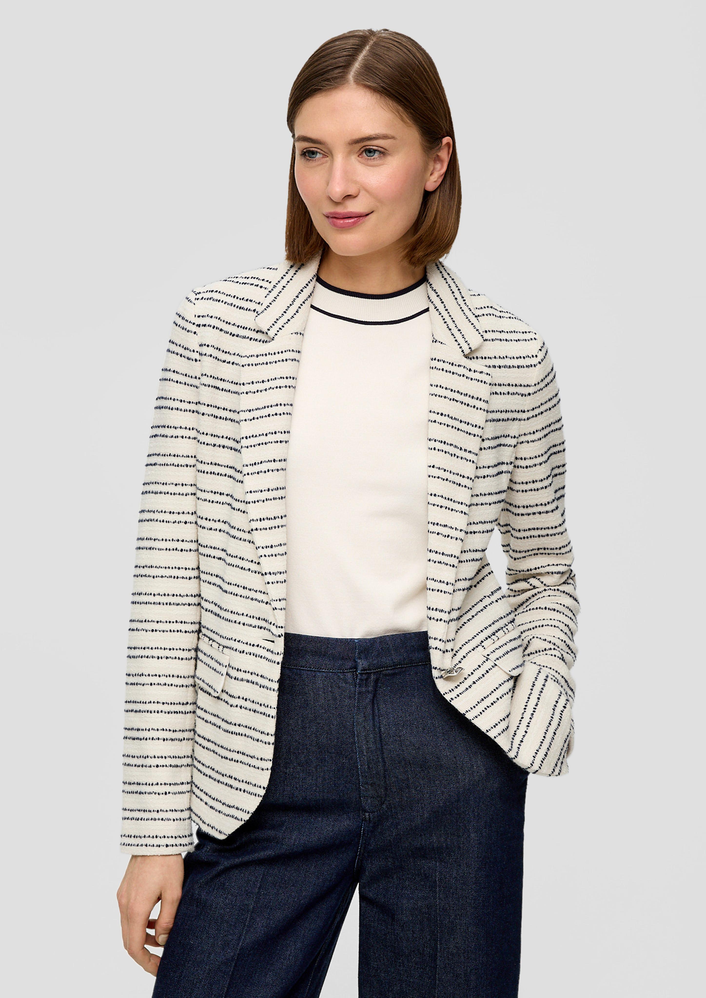 Sweatblazer mit Strukturmuster  2142628-02G3