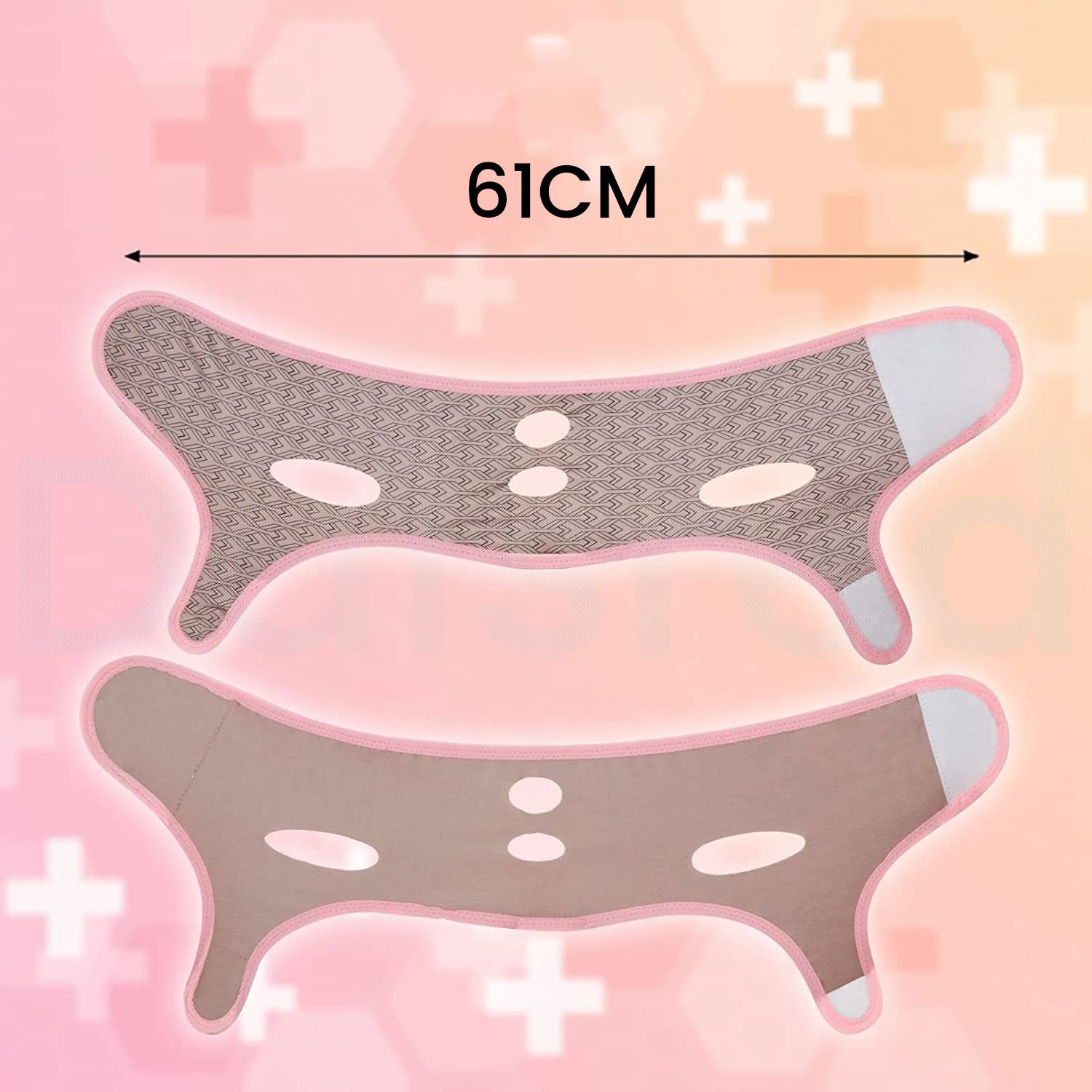Daisred Gesichtsmaske 2 Stück Facial Slimming Face Bandagen Form Maske, 2-tlg.