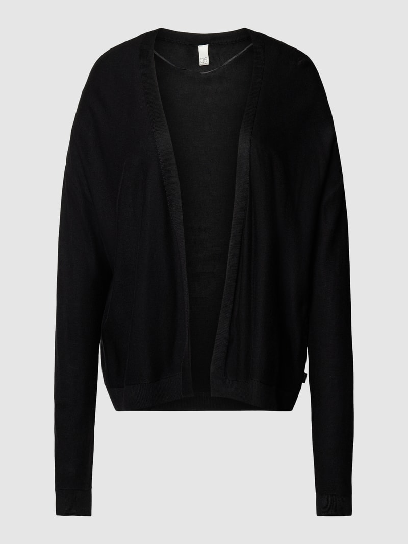 Cardigan mit gerippten Abschlüssen in black