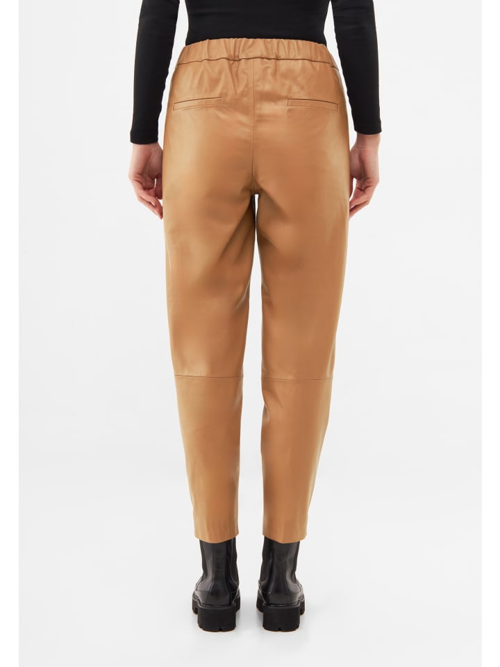 Bolongaro Trevor Lederhose PINTUCK in camel günstig kaufen