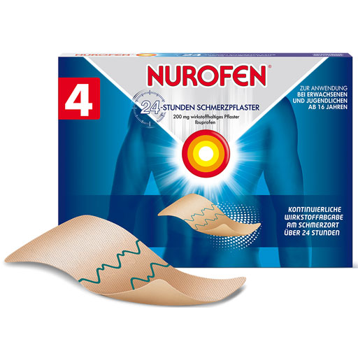 NUROFEN 24-Stunden Schmerzpflaster 200 mg  4 St  Pflaster