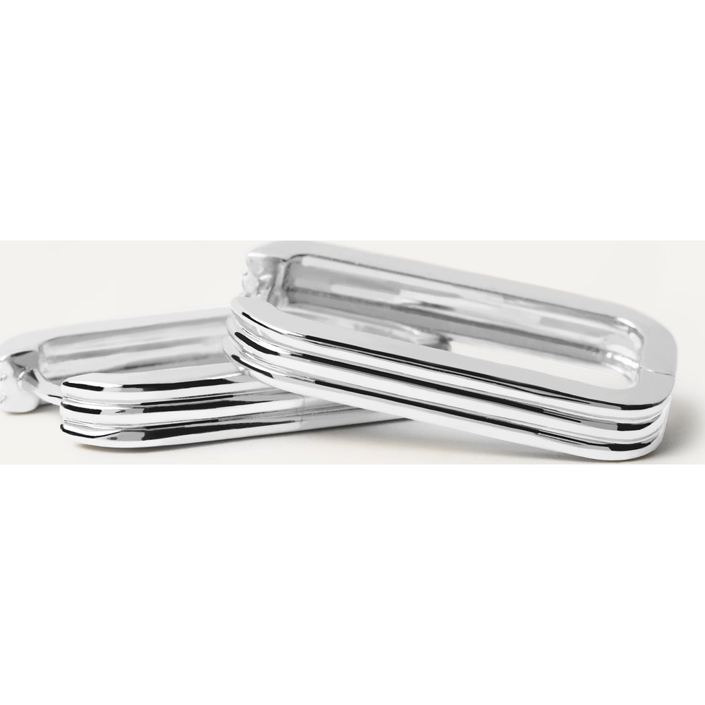 P D Paola Créoles 925 Argent Boucles d'oreilles