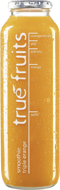 True Fruits triple smoothie orange