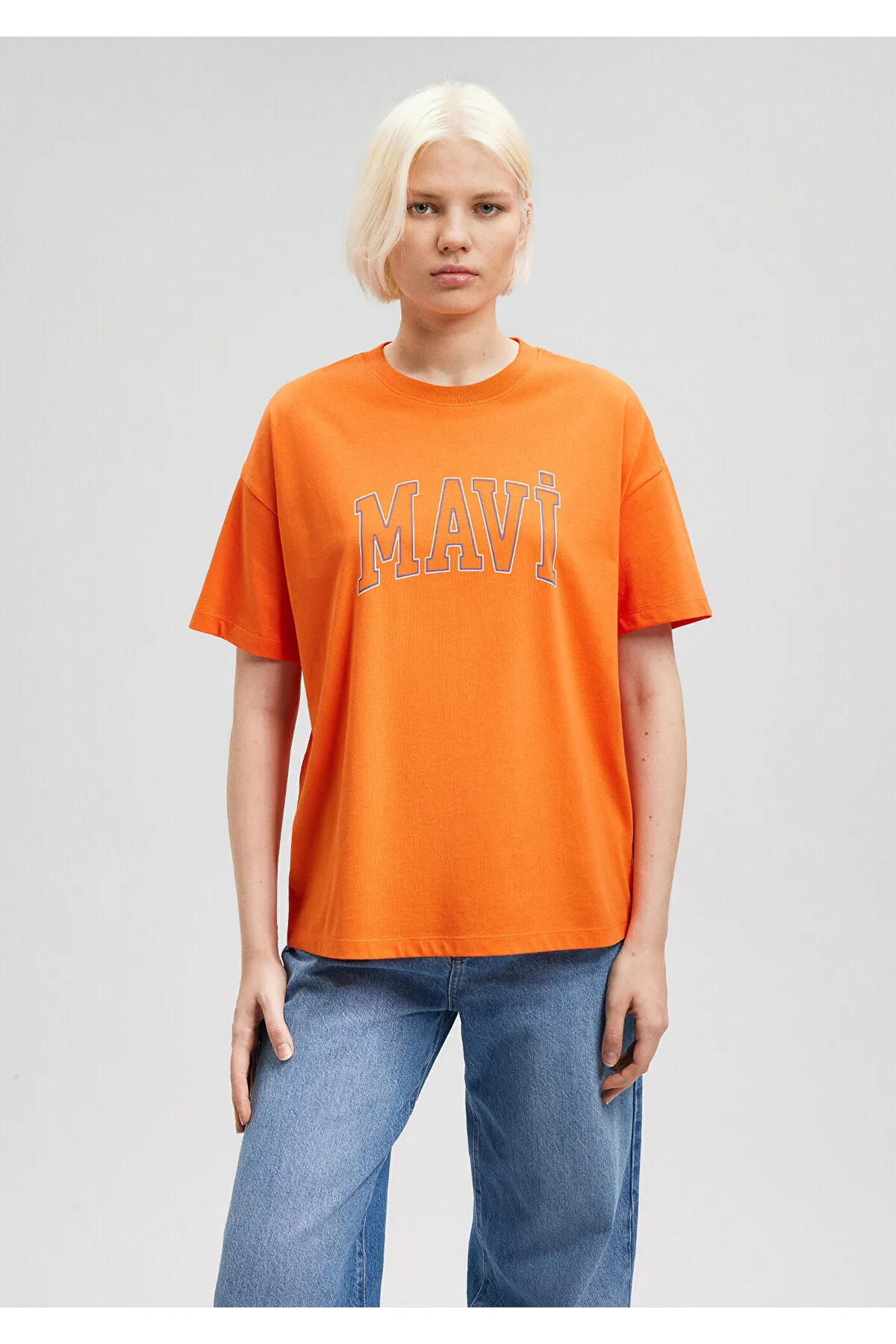 Mavi  Oranges T-Shirt mit Logo-Aufdruck Normale Passform / Normale Passform1611193-70485