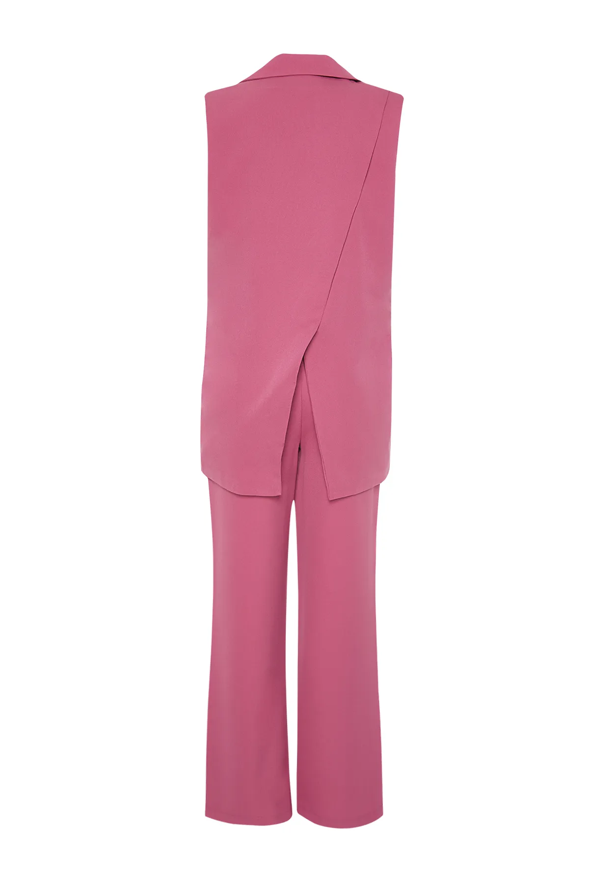 Trendyol Collection  Lilafarbenes Set aus Weste mit normaler Passform und Hose mit weitem Bein, gewebtes Unter-Oberteil-Set TWOSS24AU00019
