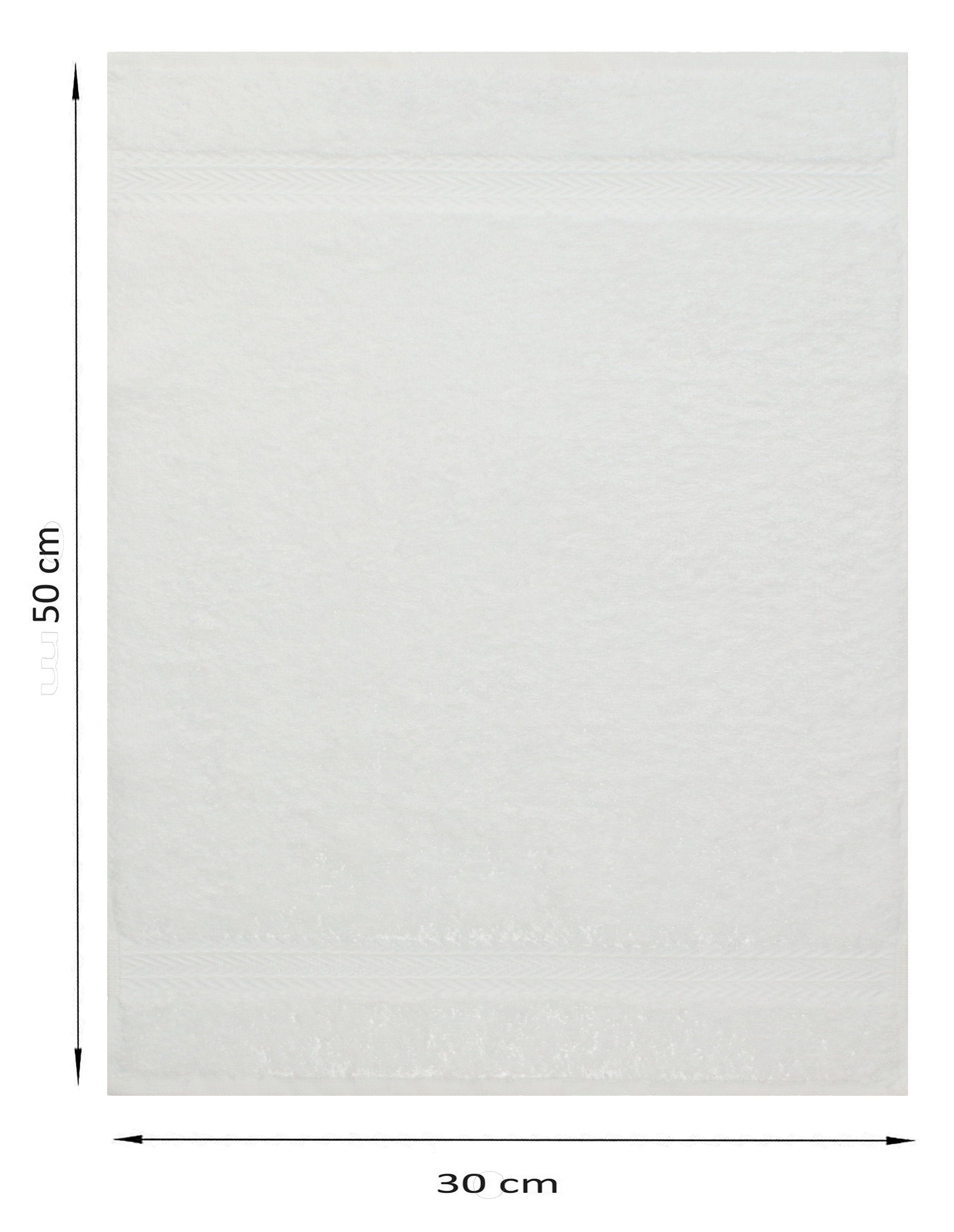 Betz Gästehandtücher 10 Stück Gästehandtücher Premium 100% Baumwolle Gästetuch-Set 30x50 cm Farbe dunkelrot und weiß, 100% Baumwolle