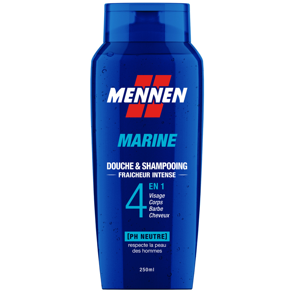 mennen Mennen Douche Marine 250ml Gel Douche & Shampooing 4 en 1 très frais et parfumé