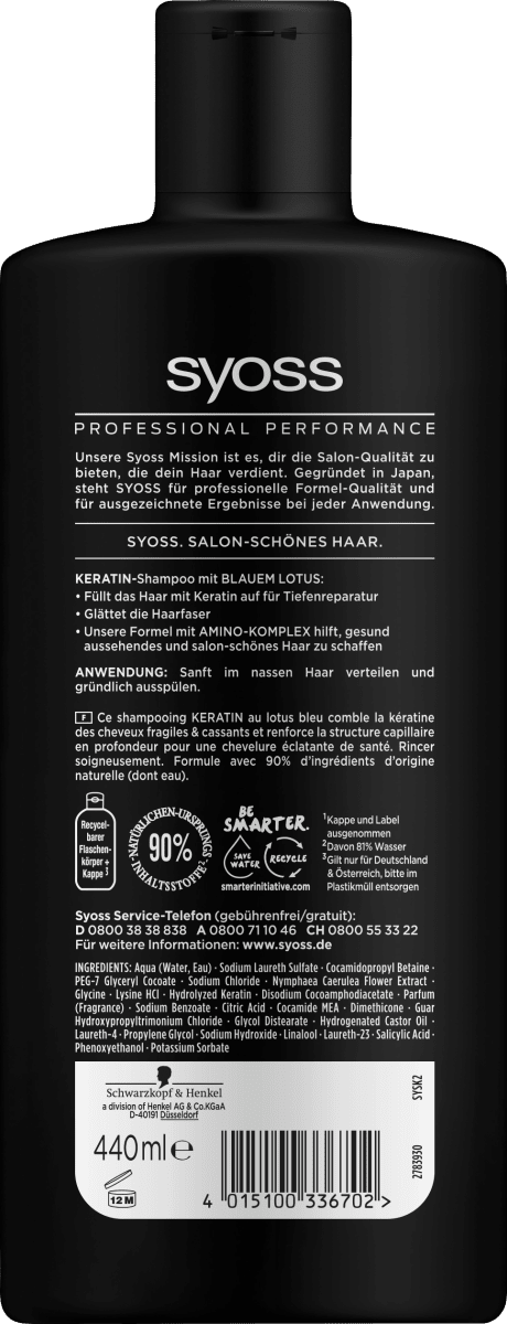 Shampoo Keratin, 440 ml