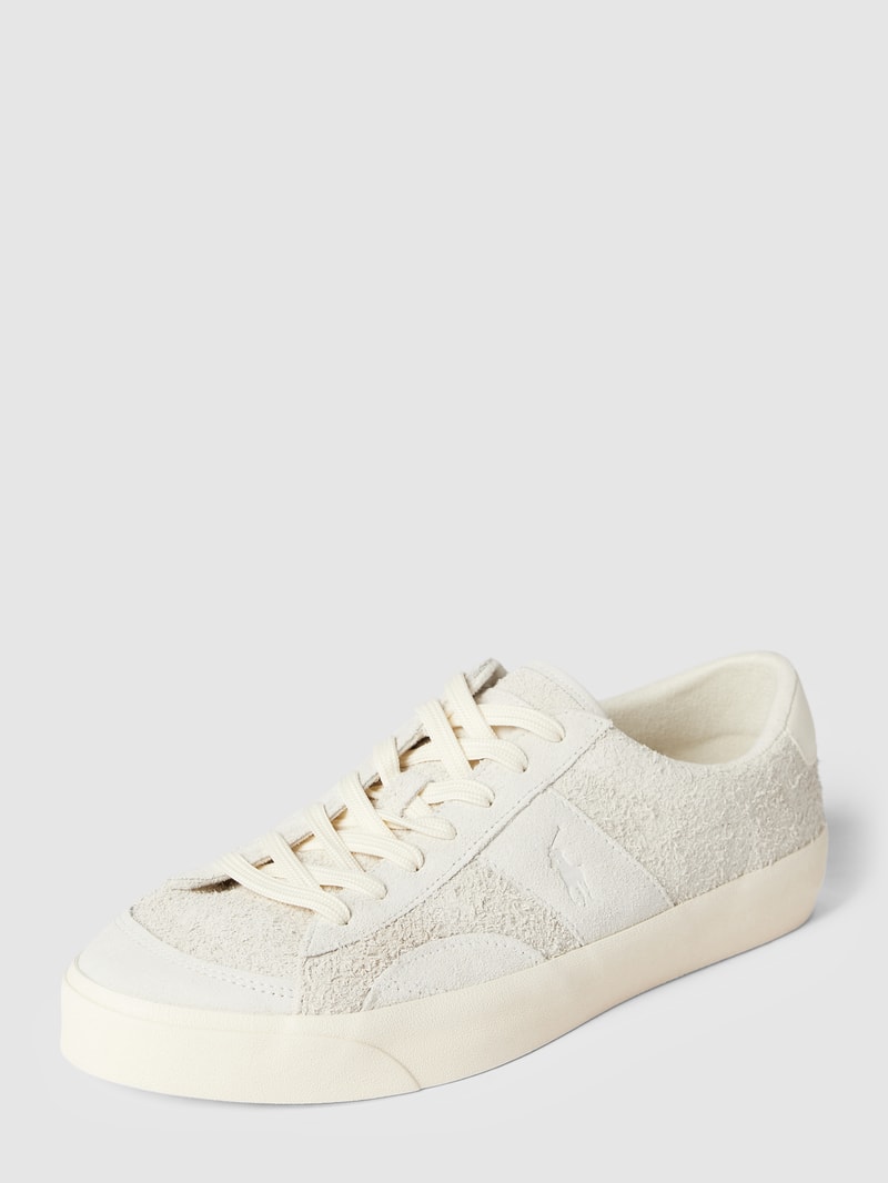 Sneaker aus echtem Leder in weiß