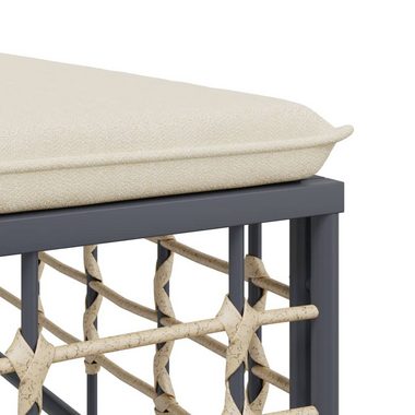 vidaXL Loungesofa 11-tlg. Garten-Lounge-Set mit Kissen Anthrazit Poly Rattan, 11 Teile